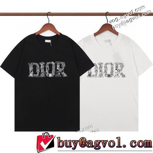 2022春夏高級感あるボリュームの半袖Tシャツが登場！ディオールブランドスーパーコピー 男女兼用 tシャツ メンズ 半袖 無地 綿100％ ディオール DIOR セール
