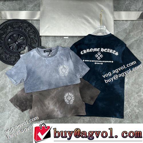 ムダな装飾を排したデザイン 半袖Tシャツ 2022春夏 3色可選 クロムハーツブランド 偽物 通販 快適な着心地