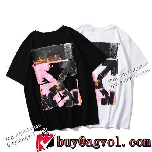 柔らかい手触り 2色可選 半袖Tシャツ OFF-WHITE オフホワイトブランド コピー ずっと人気♪ 2022春夏 カジュアル