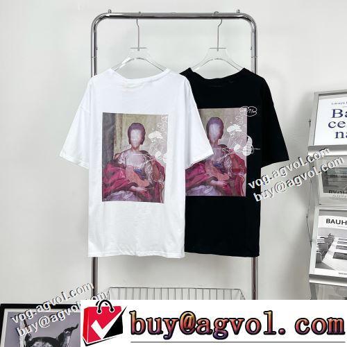 収縮性のある 2022春夏 半袖Tシャツ OFF-WHITE オフホワイトコピー ランキング商品 2色可選 優しいフィット感