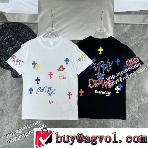 半袖Tシャツ 2022春夏 クロムハーツブランド コピー 人気雑誌掲載 プリント 自分らしいスタイリング 2色可選