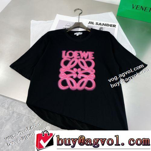 特別人気感謝SALE ロエベスーパーコピー 激安 プリント 半袖Tシャツ 吸汗性に優れ 2022春夏 乾きやすい
