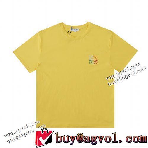 柔らかい手触り 着回し度抜群 2022春夏 今からの季節にピッタリ！半袖Tシャツ 2色可選 ロエベコピーブランド