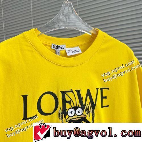 ロエベブランド 偽物 通販 人気 ランキング 2022春夏 半袖Tシャツ ラウンドネック レジャー 快適な着心地