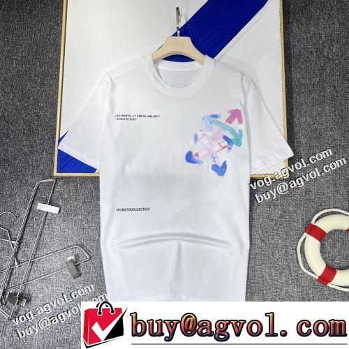 吸汗性に優れ おすすめ/オススメ 2色可選 ラウンドネック 半袖Tシャツ 2022春夏 高品質 OFF-WHITE オフホワイトコピー