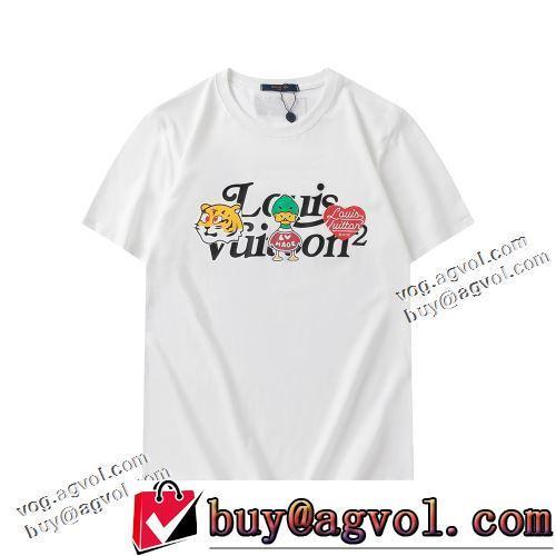 2022春夏 2色可選 ルイ ヴィトンブランド コピー スタイリッシュな印象 半袖Tシャツ 自然な肌触り 柔らかい手触り