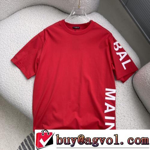 半袖Tシャツ 2022春夏 4色可選 柔らかい手触り 存在感のある 乾きやすい 通気性に優れた バルマンブランドスーパーコピー