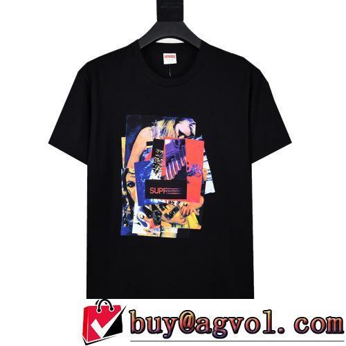 ファッション 人気 2022春夏 シュプリームブランド コピー 半袖Tシャツ ラウンドネック  Supreme Stack Tee 22ss 通気性に優れた 2色可選 デザイン性の高い
