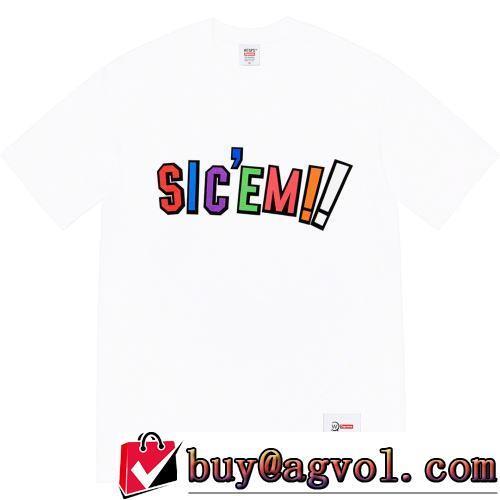 シュプリームコピー 着心地満点 おすすめ/オススメ プリント Supreme x WTAPS Sic'em! Tee 半袖Tシャツ 2022春夏 吸汗速乾 2色可選 通気性に優れた