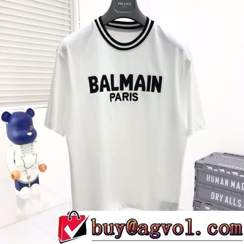 着回し度抜群 デザイン性の高い バルマンスーパーコピー 激安 2色可選 カジュアル 半袖Tシャツ ラックスした雰囲気 2022春夏