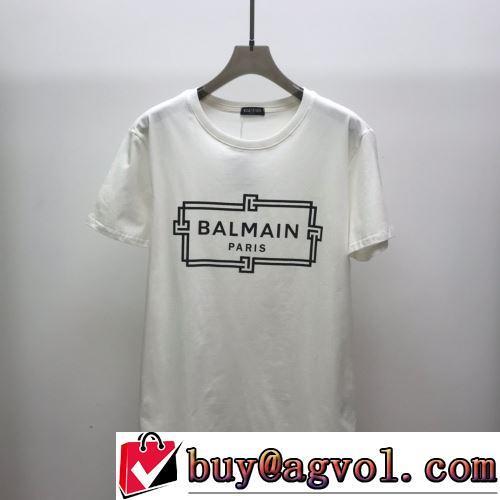 2色可選 ずっと人気♪ デザイン性の高い 2022春夏 収縮性のある 半袖Tシャツ バルマンスーパーコピー
