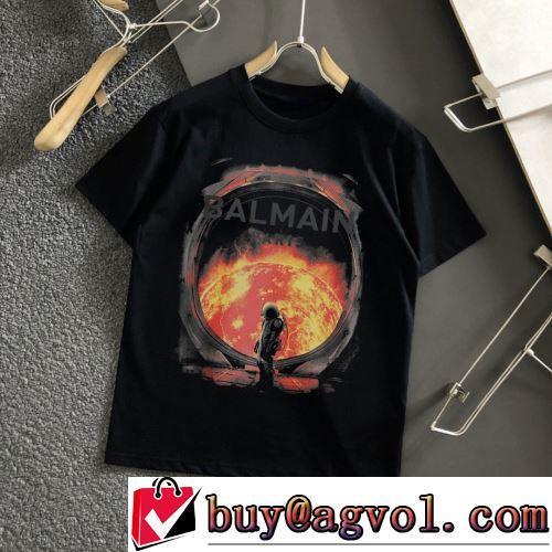 大人の個性を オリジナル プリント 半袖Tシャツ バルマンコピー 超目玉 2色可選 2022新作 肌に馴染みやすい