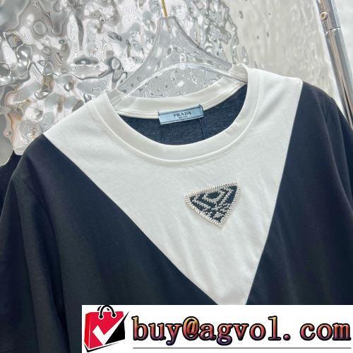 プラダコピーブランド 主役になる存在感 半袖Tシャツ 2022春夏 柔らかい手触り デザイン性の高い