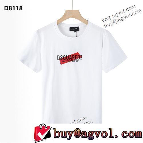 2022春夏 存在感のある 2色可選 半袖Tシャツ ラウンドネック 柔らかい手触り DSQUARED2ブランド コピー