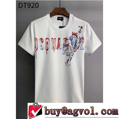 DSQUARED2スーパーコピー 激安 人気雑誌掲載 自分らしいスタイリング 2022春夏 ラウンドネック 2色可選 半袖Tシャツ