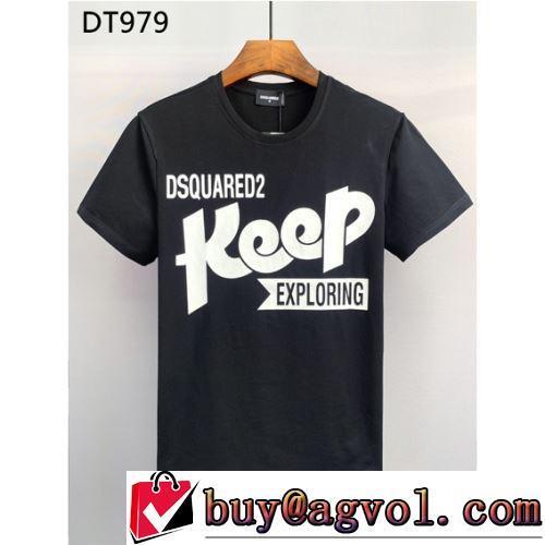 2色可選 ラウンドネック 大人の個性を カッコいい印象を付ける 半袖Tシャツ ディースクエアードコピー ブランド 気軽にカジュアルに使える