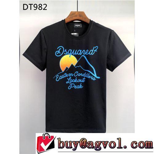 半袖Tシャツ 2色可選 通気性に優れた 大人気再登場 収縮性のある ディースクエアードコピーブランド 2022新作