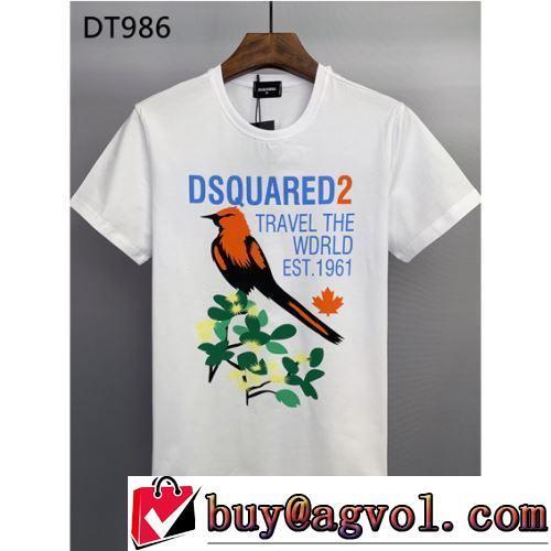 高品質 お洒落に魅せる 半袖Tシャツ ラウンドネック 2色可選 デザイン性の高い 2022春夏 自分らしいスタイリング ディースクエアードブランド コピー