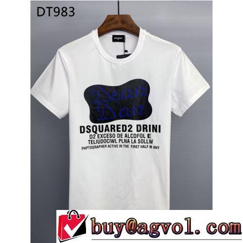 半袖Tシャツ 2022春夏 着心地満点 2色可選 自分らしいスタイリング プリント ディースクエアードコピー ブランド スタイリッシュな印象