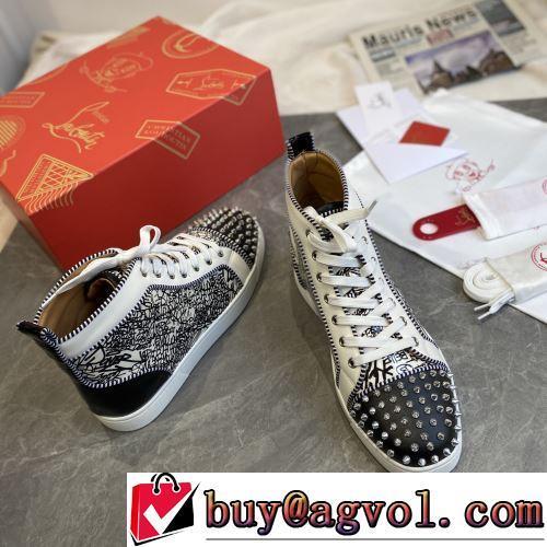 2022新作 コスパ最高のプライス ずっと人気♪ CHRISTIAN LOUBOUTINブランドコピー ハイトップシューズ お洒落に魅せる 高品質