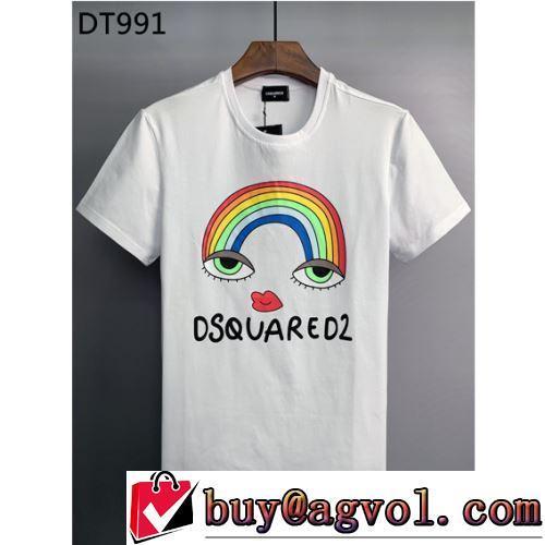 DSQUARED2ブランドスーパーコピー 超目玉 乾きやすい 2022春夏 半袖Tシャツ 着回し度抜群 雑誌掲載アイテム 2色可選 お洒落に魅せる