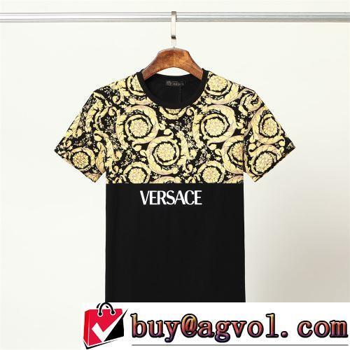 2色可選 VERSACEコピー ブランド 半袖Tシャツ レジャー 通気性に優れた 人気商品登場 2022春夏
