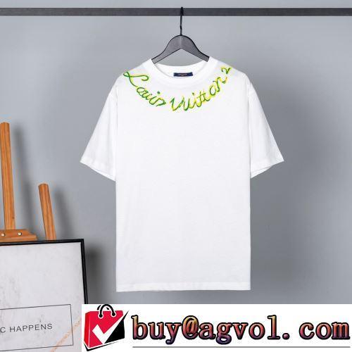 2022新作 オリジナル 半袖Tシャツ 2色可選 ラックスした雰囲気 ラウンドネック LOUIS VUITTONブランド 偽物 通販