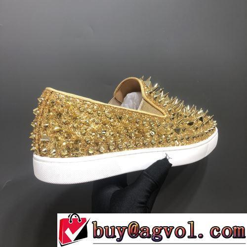 ファッション 人気 ビット付き 2022新作 フラットシューズ 紐なし CHRISTIAN LOUBOUTINスーパーコピー 