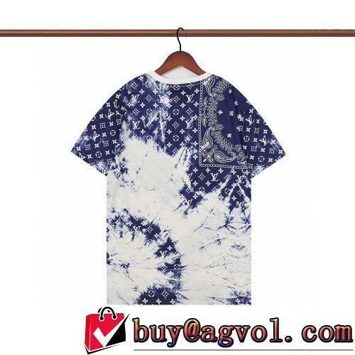 超目玉 半袖Tシャツ 着心地満点 クールビズ ルイ ヴィトンコピー ブランド 綿/コットン 2022春夏