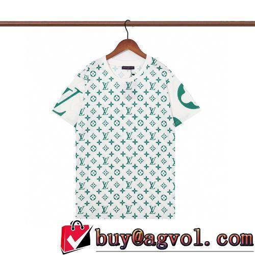2022春夏 半袖Tシャツ 2色可選 人気販売中 柔らかい手触り プリント LOUIS VUITTONブランド 偽物 通販