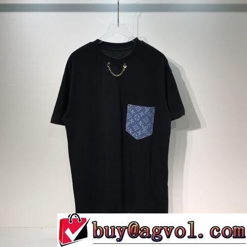 3色可選 大きめサイズ 2022春夏 ラックスした雰囲気 高品質 人気 半袖Tシャツ LOUIS VUITTONコピーブランド