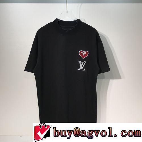ラウンドネック 2色可選 気軽にカジュアルに使える 2022春夏 LOUIS VUITTONスーパーコピー 半袖Tシャツ 綺麗に決まるフォルム！