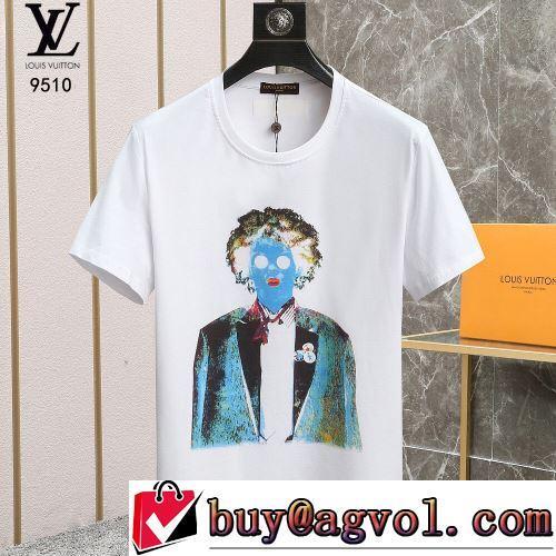 フォトプリン お洒落に魅せる 半袖Tシャツ 2色可選 ルイ ヴィトンコピーブランド 2022春夏 先行販売