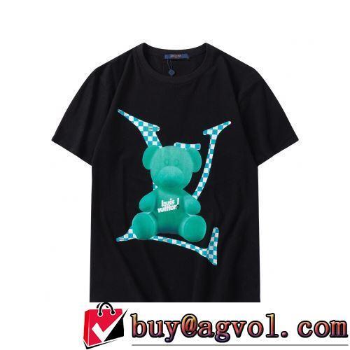LOUIS VUITTONコピー 半袖Tシャツ 2022春夏 綺麗に決まるフォルム！2色可選 収縮性のある 着回し度抜群
