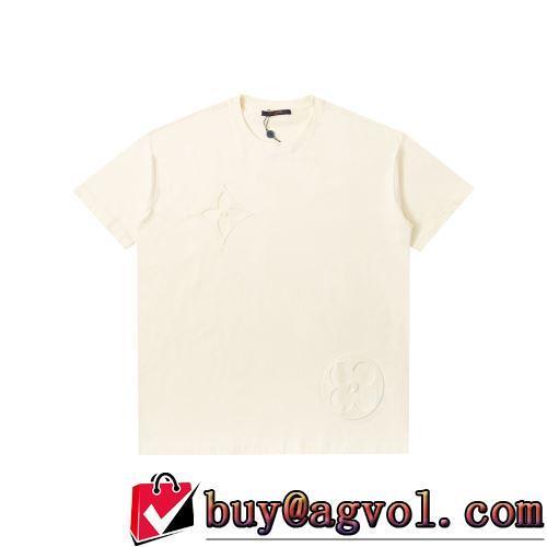 ラウンドネック 快適な着心地 ルイ ヴィトンスーパーコピー 半袖Tシャツ 2色可選 コスパ最高のプライス 2022春夏