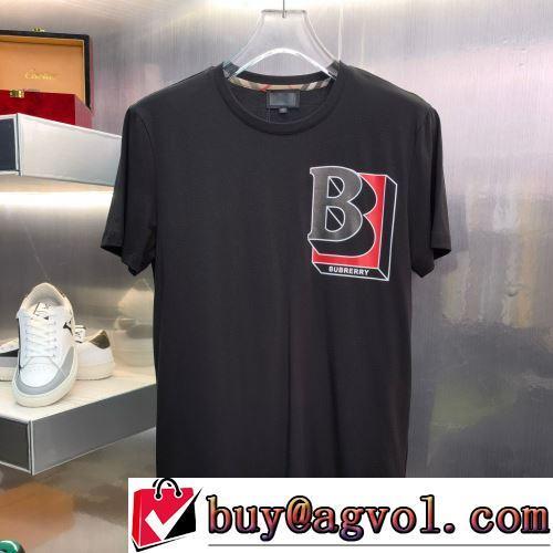 2022春夏 耐久性のある ラウンドネック 半袖Tシャツ BURBERRYスーパーコピー 激安 体の運動機能を助け 3色可選