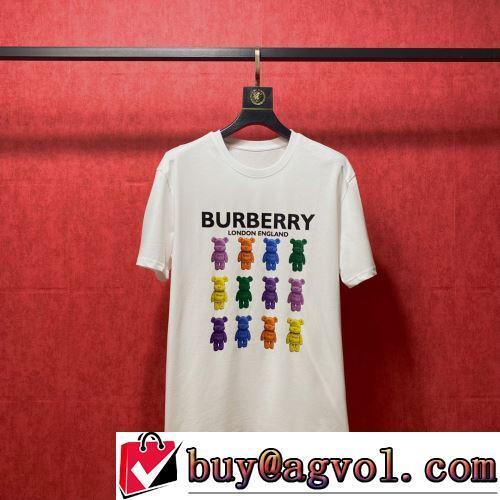 バーバリーコピー 半袖Tシャツ 大きめサイズ 2022春夏 無地 2色可選 落ち着いた感覚 ラウンドネック
