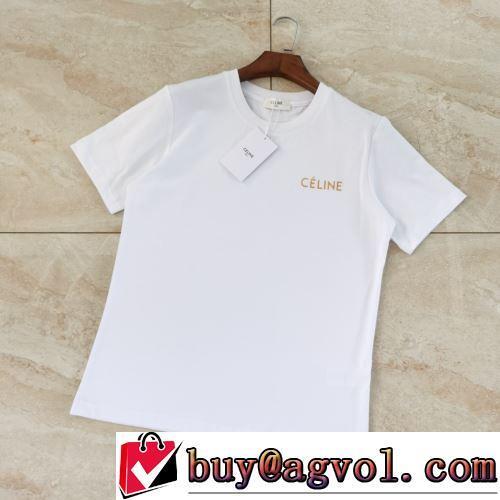 半袖Tシャツ ラウンドネック 2022春夏 CELINEコピー 先行販売 着心地満点 2色可選 頑丈な素材