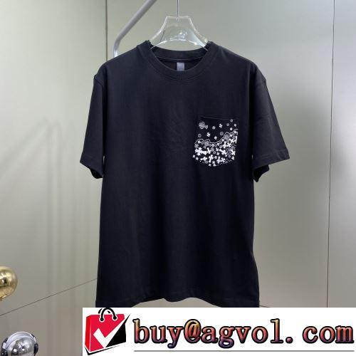 早くも完売している 2022春夏 カジュアル クロムハーツブランドコピー 半袖Tシャツ 縦には伸びにくい 2色可選