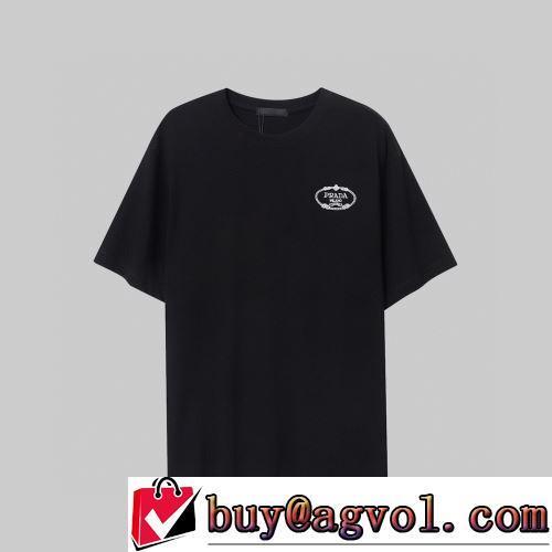2022春夏 プラダスーパーコピー 激安 半袖Tシャツ 着心地満点 シックスタイルに活躍 2色可選 流行に関係なく長年愛用できる