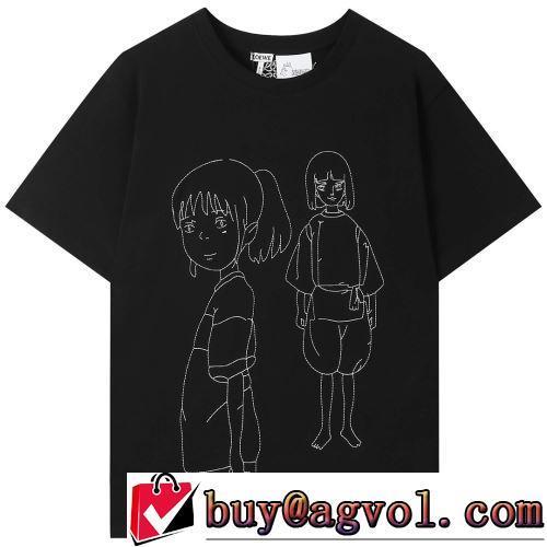 2022春夏 お洒落に魅せる クールビズ ロエベスーパーコピー 半袖Tシャツ 2色可選 優しいフィット感