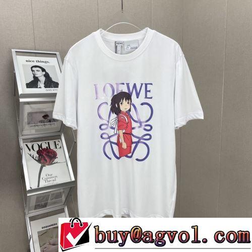 プリント ラックスした雰囲気 ロエベブランドスーパーコピー 2色可選 超目玉 半袖Tシャツ 2022春夏