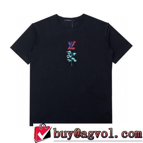 2022春夏 サイズ豊富 ラックスした雰囲気 半袖Tシャツ ルイ ヴィトンコピー ブランド 2色可選 着心地満点