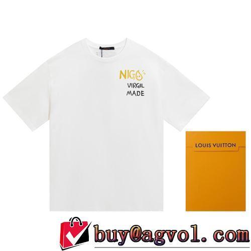 ルイ ヴィトンブランド コピー プリント 2色可選 ラックスした雰囲気 半袖Tシャツ 今買い◎得 2022春夏 優しいフィット感