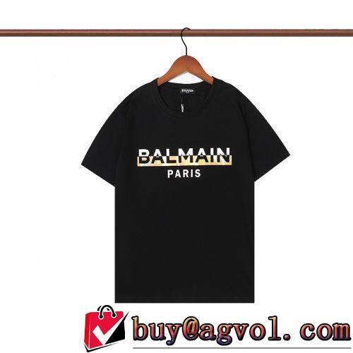 お洒落に魅せる カジュアル 2色可選 半袖Tシャツ バルマンコピーブランド 吸汗速乾 2022春夏 個性的 