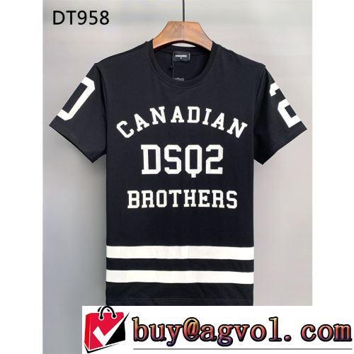 DSQUARED2偽物ブランド 2022春夏 気軽にカジュアルに使える 2色可選 Tシャツ 落ち着いた質感 ラウンドネック