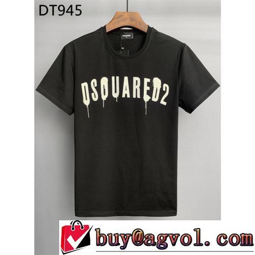 スタイリッシュな印象 ラウンドネック 2色可選 2022春夏 DSQUARED2ブランドコピー 半袖Tシャツ 長く愛用できる