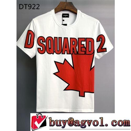 デザイン性の高い ディースクエアードブランド 偽物 通販 2022春夏 Tシャツ 2色可選 大絶賛の履き心地! プリント 快適