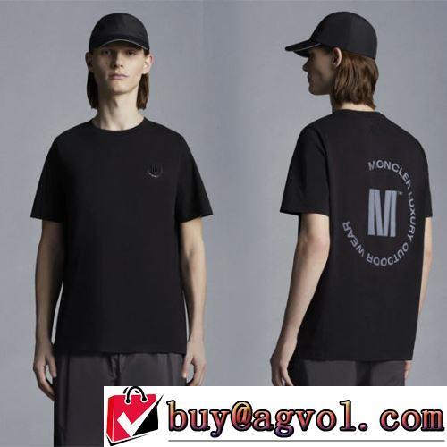 ラウンドネック 2022春夏 半袖Tシャツ 芸能人に愛用者続出 MONCLERブランドコピー 2色可選 頑丈な素材 オリジナル