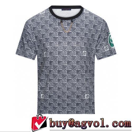 ファッション 人気 2色可選 デザイン性の高い ラウンドネック 半袖Tシャツ LOUIS VUITTONブランド 偽物 通販 2022春夏